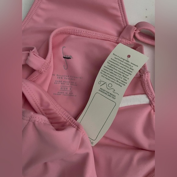 Free People x Seea Ginger One Piece Swimsuit Candy Pink Cheeky S Small - Picture 5 of 7